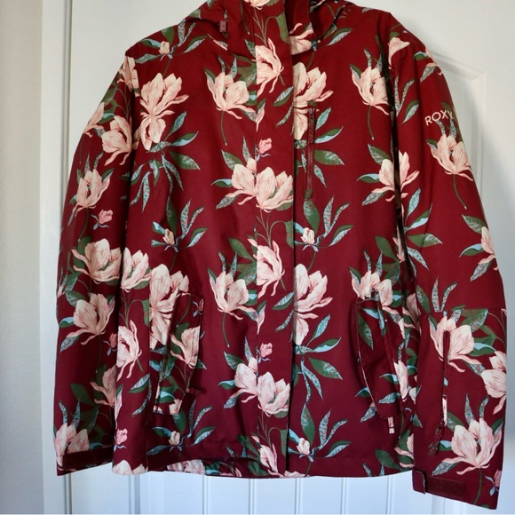 ROXY Jetty Women’s Snow Jacket XL - Oxblood Red Tropical Day - Picture 4 of 8